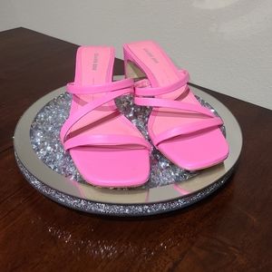 Bright pink sandals